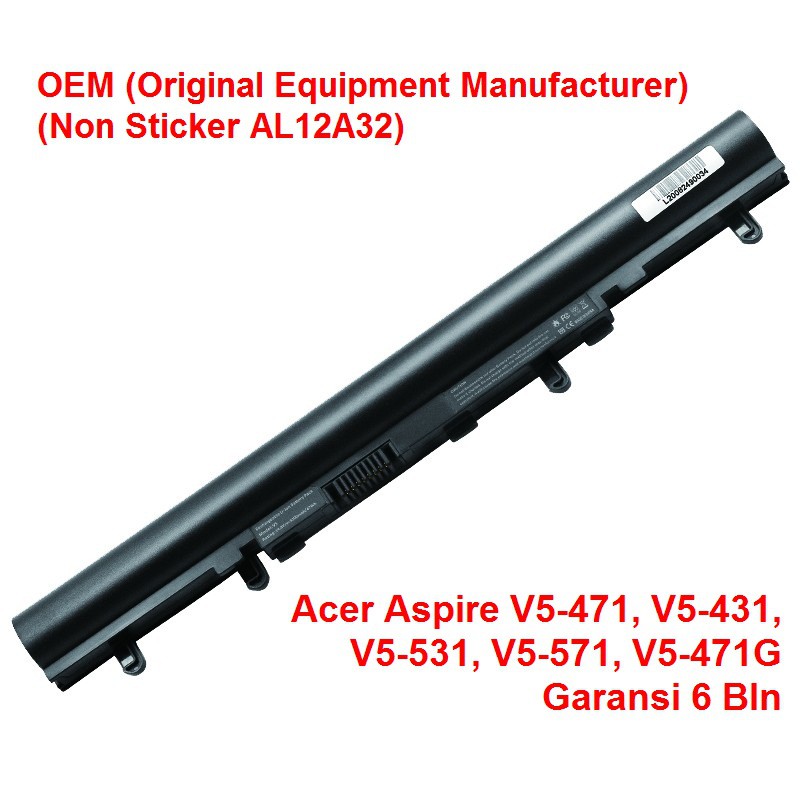 BATERAI ACER ASPIRE AL12A32 E1-432 ES1-431 V5-431 V5-431G E1-470G E1-410 V5-471 V5-471G ES1-411 E1-472 ORIGINAL