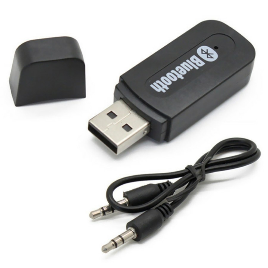 USB Bluetooth Receiver Adapter + Kabel Aux 3,5mm Jack Audio Speaker ok