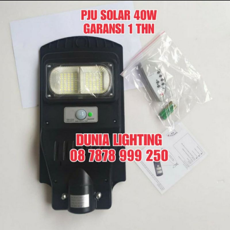 LAMPU JALAN LED SOLAR 40W PJU TENAGA SURYA CELL 40WATT 40 WATT