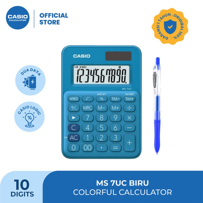 

CODE560 CASIO Colorful Calculator MS-7UC-Blue