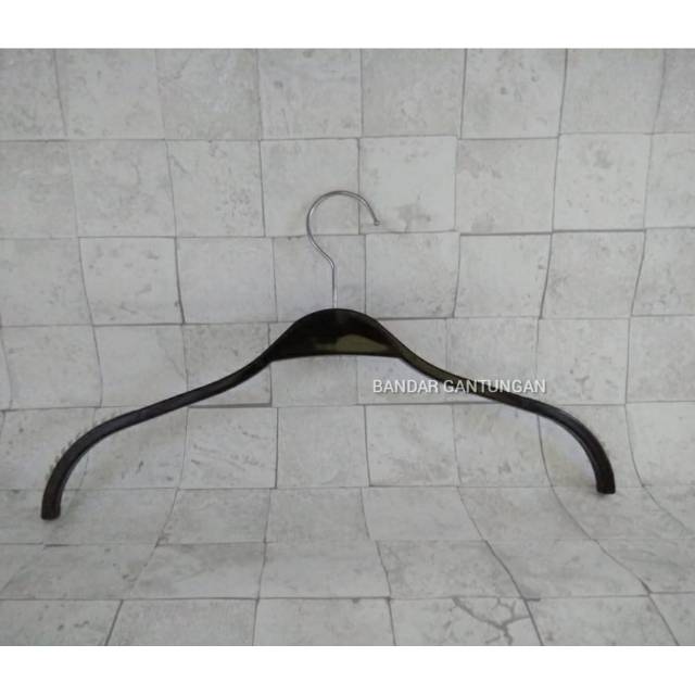 Hanger Plastik Hitam Gantungan Plastik Hitam Anti Slip Hanger Celana Rok Display Pakaian(BH)