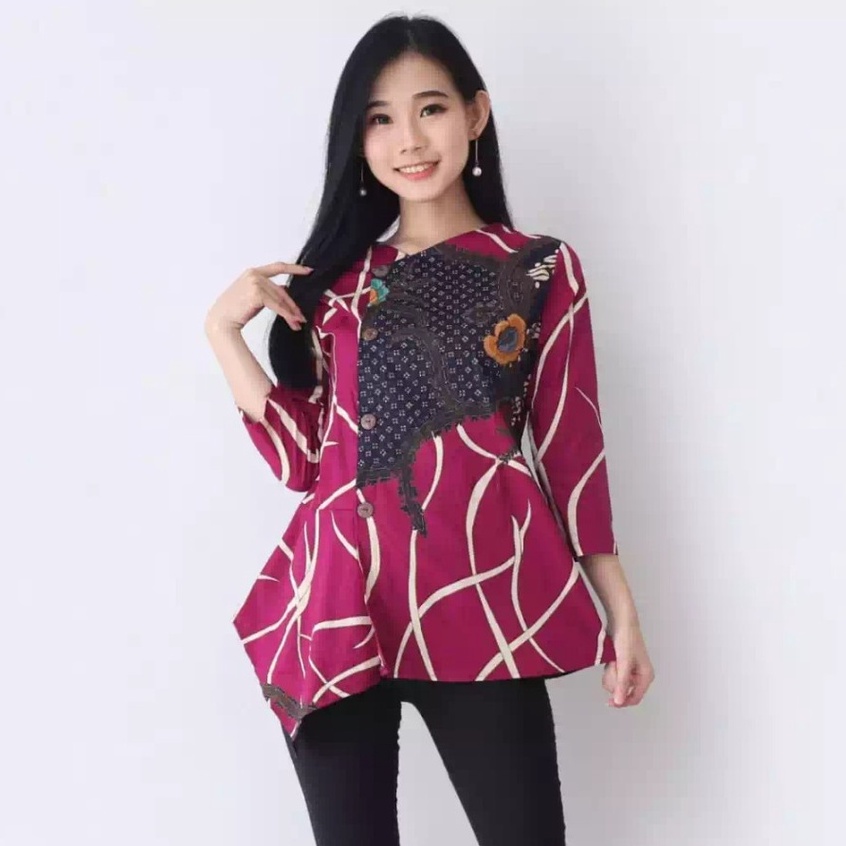 Batik wanita - Atasan blouse batik wanita fashion 430