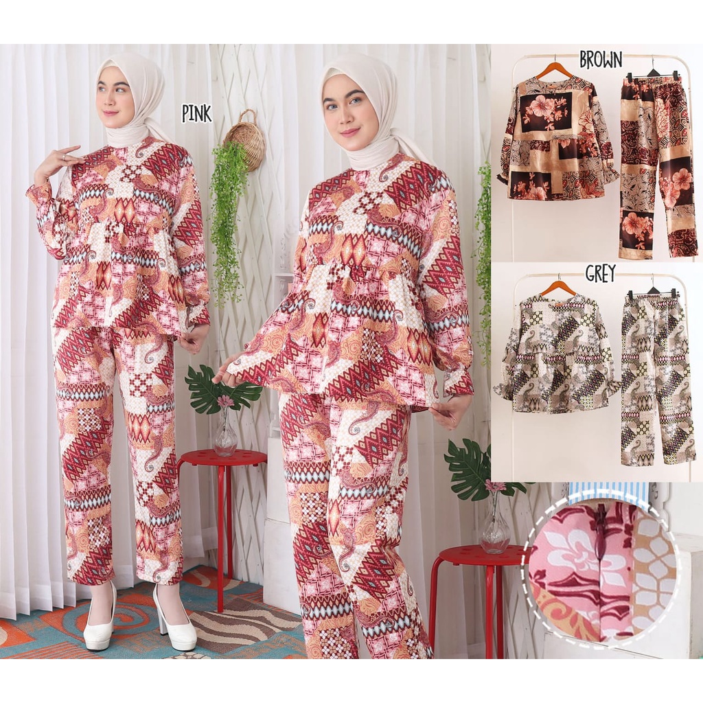 ONE SET I SETELAN BAJU DEWASA KEKINIAN I SETCEL KATUN RAYON I SETCEL TUNIK I SETELAN DEWASA