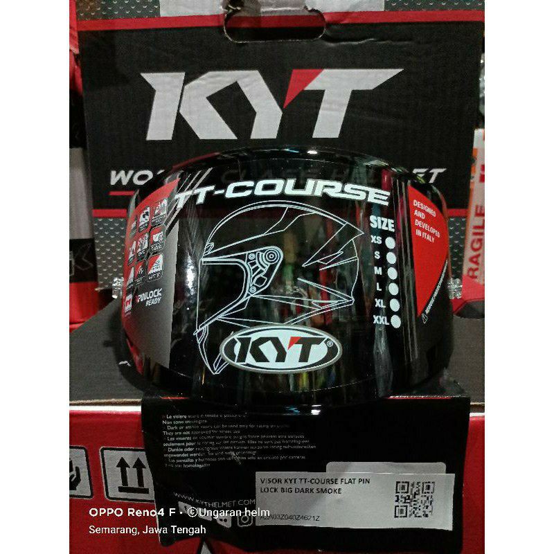 FLAT VISOR DARK SMOKE KYT TT COURSE