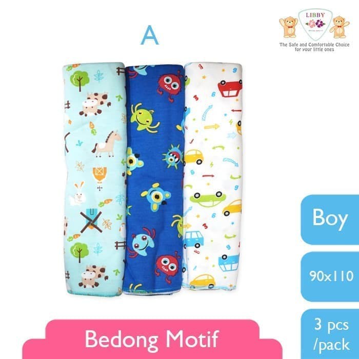 Miliki Libby Kain Bedong Bayi 3Pcs - Kain Bedong Bayi Termurah - GIRL Terlaris