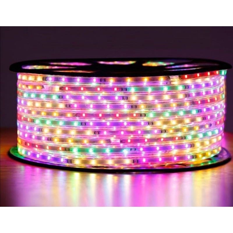 Lampu selang RGB 40 Meter Led Strip RGB 8 Mode Kedip