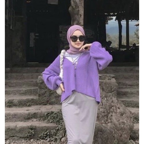 kardigan rajut / kardigan wanita / VINA KNITTE CARDY / kardigan crop