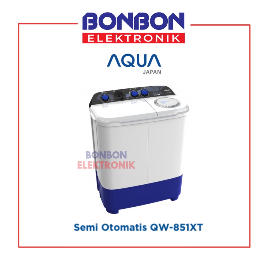 AQUA Mesin Cuci 2 Tabung 8KG QW-851XT / QW 851 XT / QW851XT