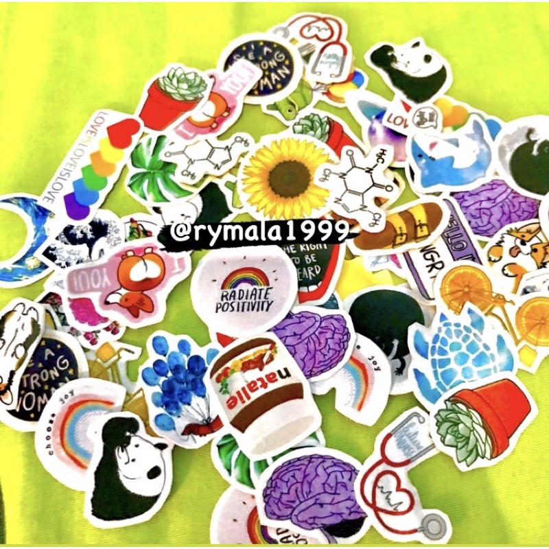 50pcs STIKER AESTHETIC/Stiker estetik Murah | Shopee Indonesia