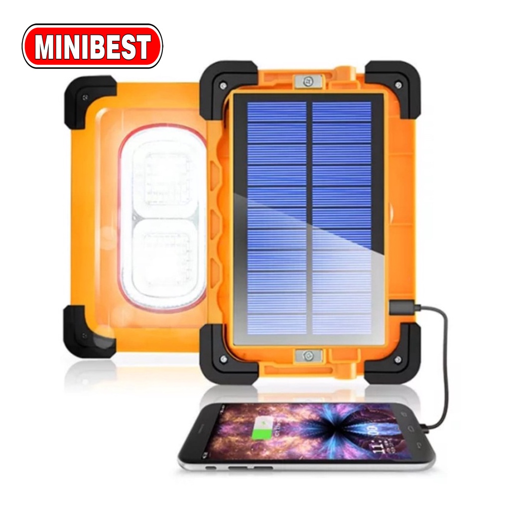 MB LAMPU SOROT LED SOLAR CELL multifungsi 50w -100w batre dan solar LAMPU CAMPING