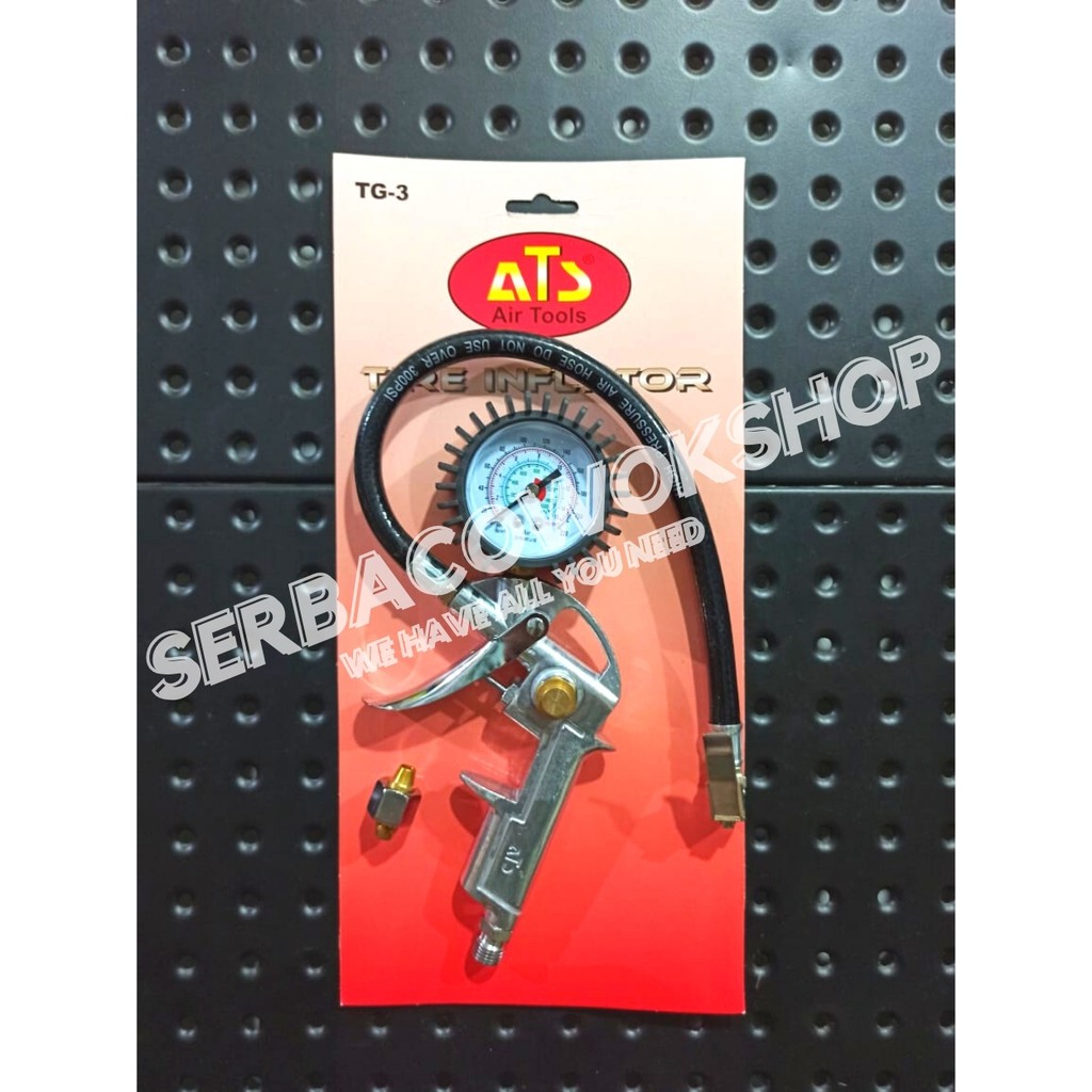 ATS Tyre Inflator Preasure Gauge 3 in 1 Isi Angin Ban Mobil Motor Tyre Gauge Termurah Berkualitas