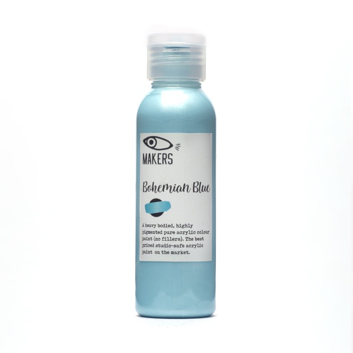 

Bohemian Blue Acrylic Metallic Paint 100ml by MAKERS