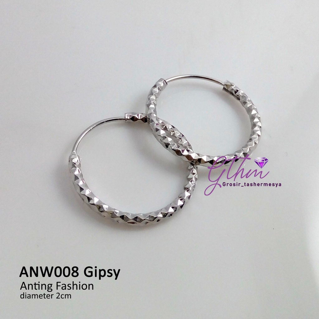 xuping gthm anting gipsy bulat 2cm simple mewah seperti emas asli anti alergi lapis emas 18k yaxiya