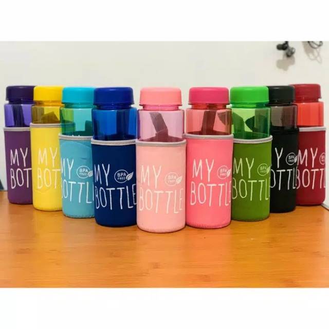 Botol minum MY BOTTLE pouch busa New warna /infused water botol minum plastik