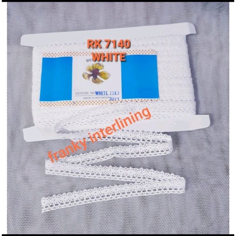 RENDA KAIT 7140 ISI 27 METER LEBAR 1,5CM HARGA PER PACK