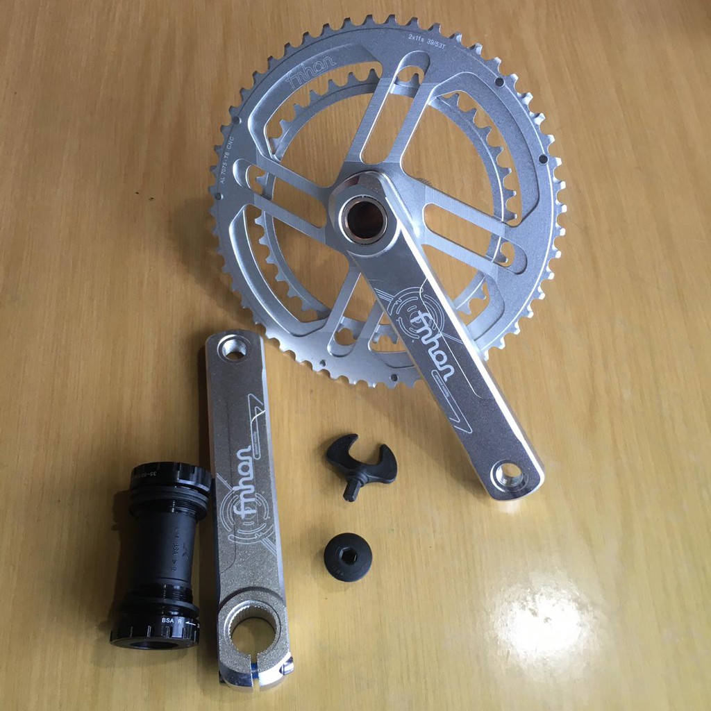 Crank Hollowtech 2 Fnhon GXP DIRECTMOUNT HT2 53-39T Crankset Double Speed Dual Chainring