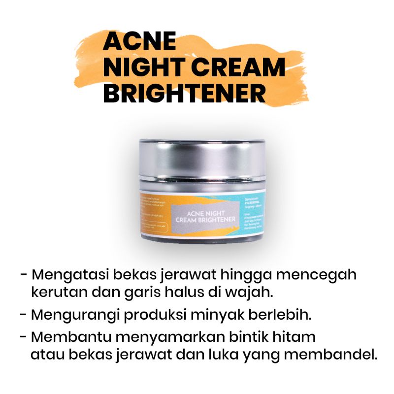 Farma Wdc - Acne Night Cream Brightener original farma wdc BPOM