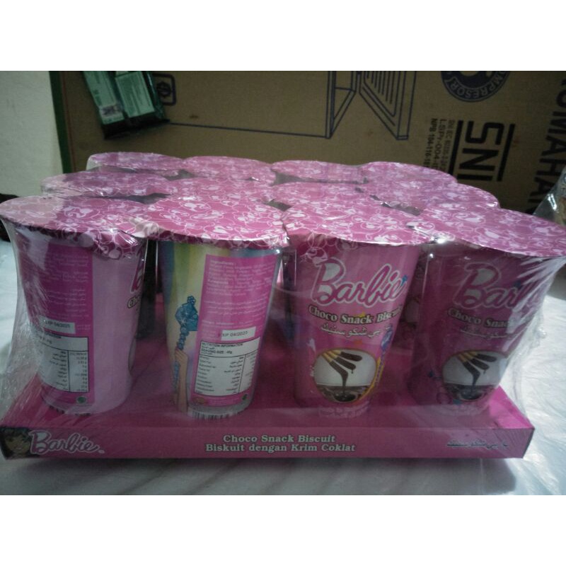 

Barbie choco snack biscuit jumbo 12 x 45 gram