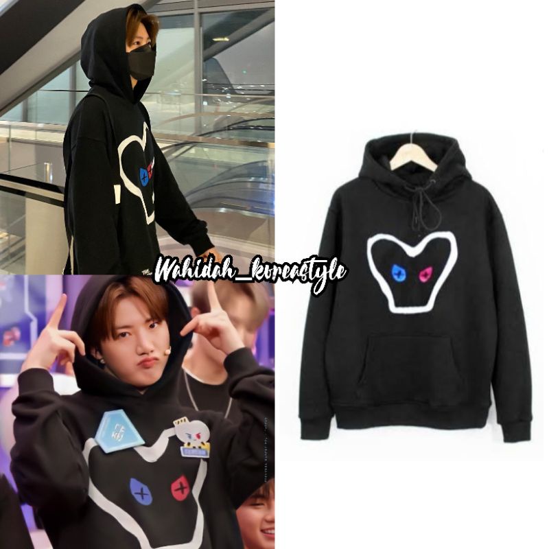 Jaket Hoodie Junkyu Treasure "Bonbon Line" Baju Idol KPop Fashion