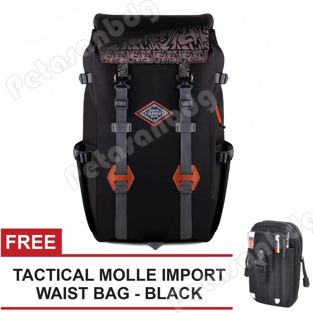 PTS -Gear Bag Eternity Mountaineering Backpack - Black + FREE Tactical Molle Import