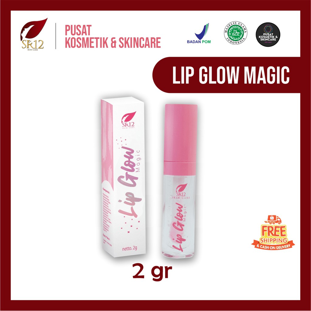 Lip Glow Magic SR12 Lip Care Pelembab Bibir Alami Pencerah Bibir Hitam Lip Balm Nutrisi Bibir Glossy