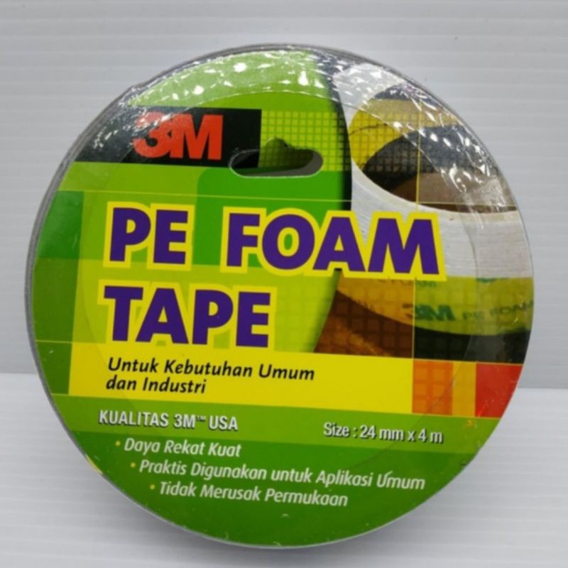 

3M DOUBLE tape PE 1600 foam tebal 1.00 mm size 24mm×4m ORIGINAL