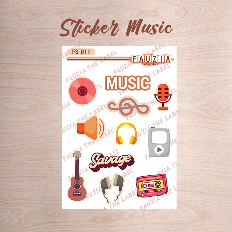 

(Fauzia The Label) Deco Stiker Music | Stiker Tumblr | Stiker Cutting | Stiker Anti Luntur