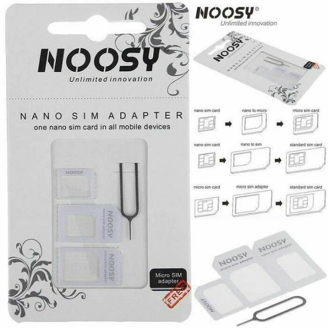 Nano sim Adaptor micro netral + jarum pembuka tempat sim