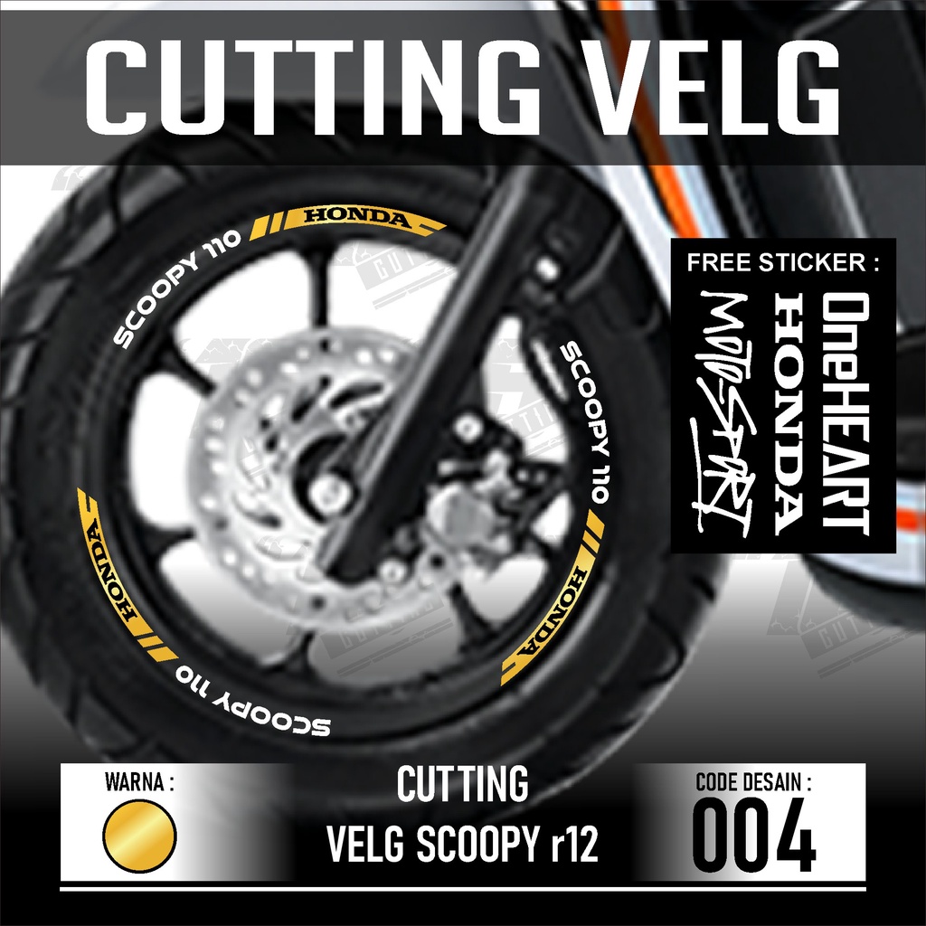 Stiker velg Scoopy lis velg Scoopy stiker velg motor Scoopy list velg honda Scoopy sticker velg Scoo