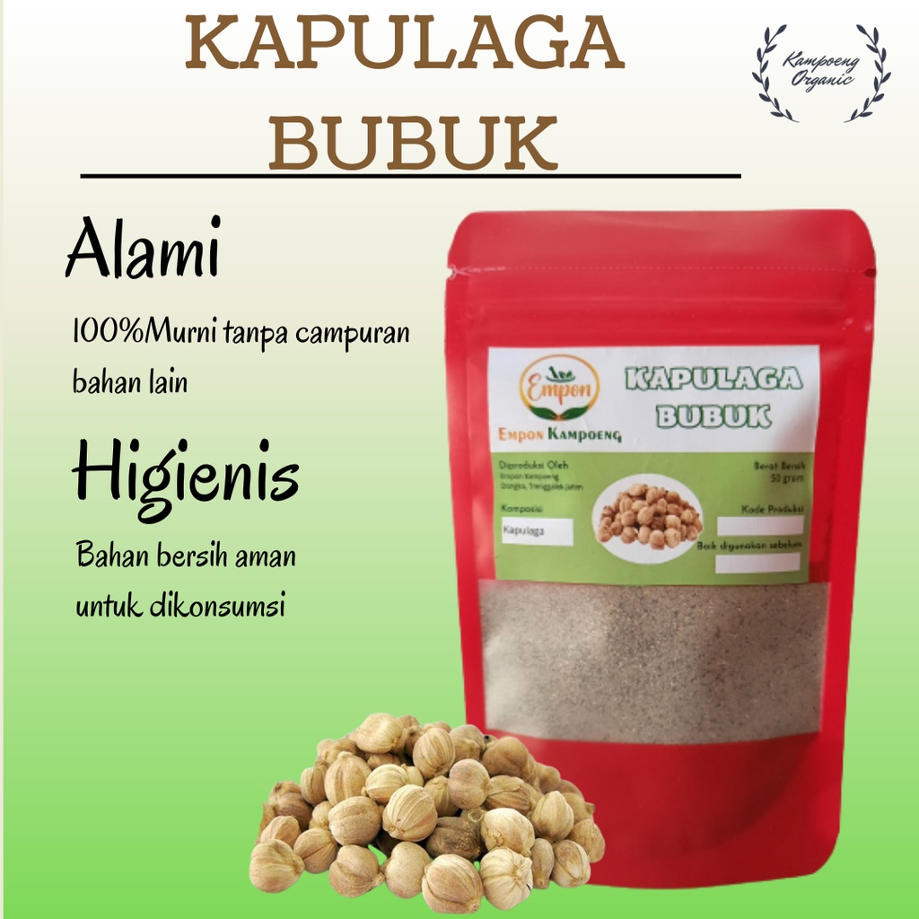 

Kapulaga Kapolaga Kapol Bubuk Cardamom Powder Bumbu Dapur Makanan Masak Masakan Instant Serbuk Penyedap Rasa Rempah Kering Organik Herbal Murni Asli Alami