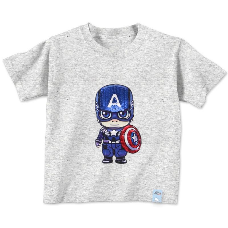 Kaos Anak Captain Amerika Baju Oblong Anak Usia 2 sampai 10 Tahun Kaos Anak Unisex Kaos Anak Laki Dan Perempuan