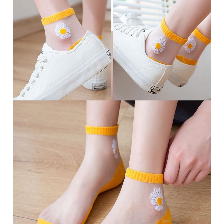 (COD) Kaos Kaki Wanita Pendek Kaos Kaki Transparan Elastis MALL SHOPPING