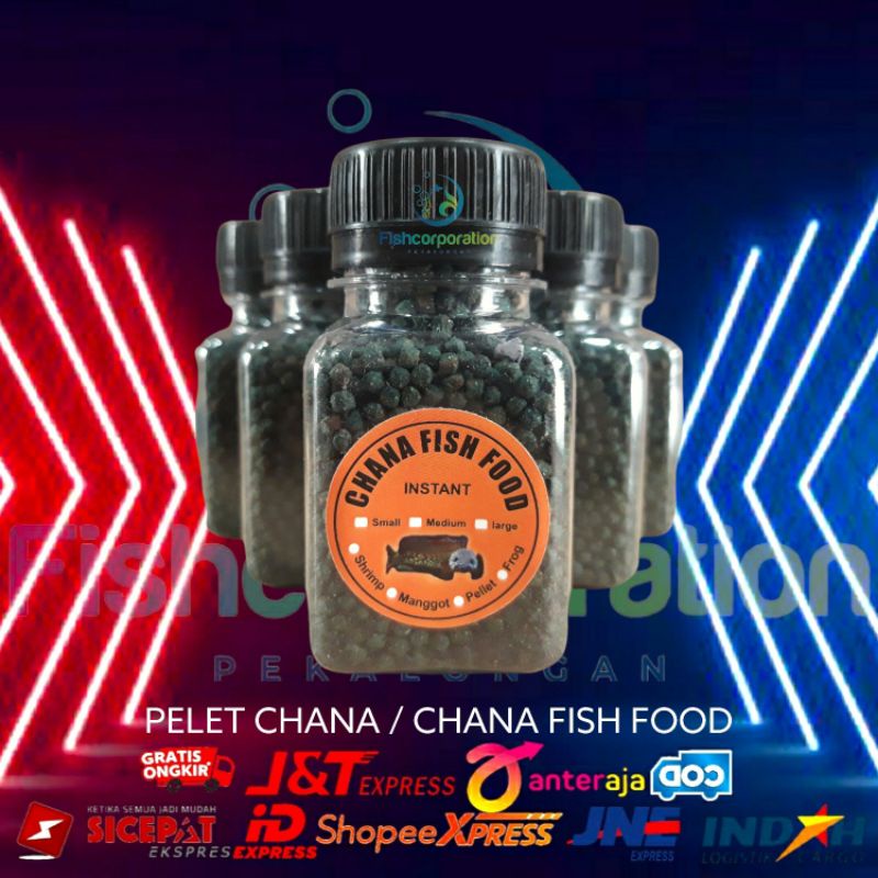 Pelet chana 30gram / chana fish food / pelet premium blue yellow red maxi