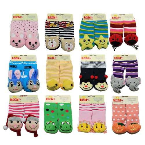 Kiddy Kaos Kaki Bayi 3D Anti Slip - Isi 2 Pasang