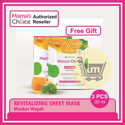 MASKER WAJAH / MAMA'S CHOICE  SHEET MASK REVITALIZING 3 pcs