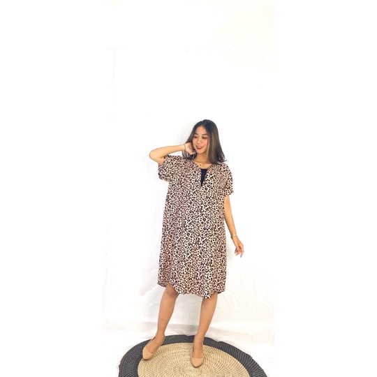 Daster Payung Busui Bali-BSI - CHEETAH KREM