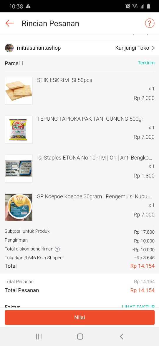 Stik Eskrim Isi 50pcs