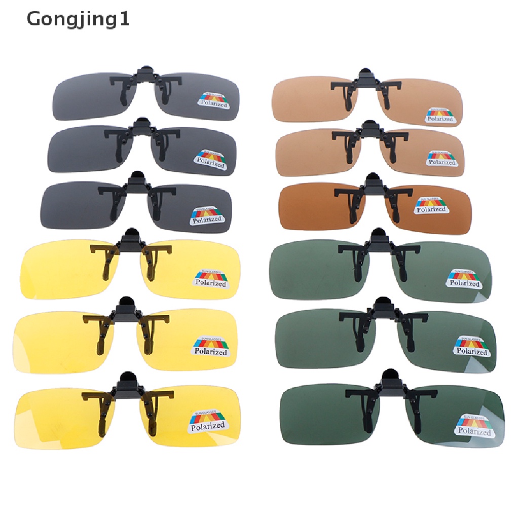 Gongjing1 Kacamata Hitam Polarized Model Clip on Untuk Berkendara