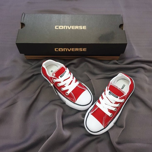 SEPATU ANAK LAKI LAKI | SEPATU ANAK PEREMPUAN | SEPATU ANAK CONV3RS3 4LL ST4R PENDEK TALI SIZE 21-35