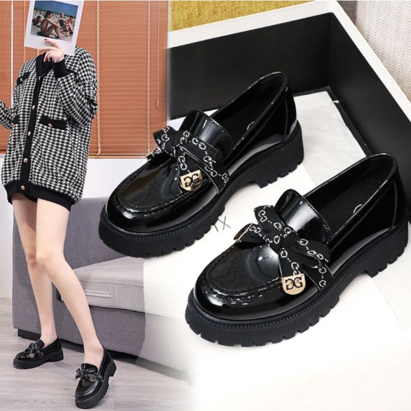 Sepatu Wanita Sepatu Oxford Import Premium Quality DF 530 Docmart Hitam Cewek Terbaru Maryjane DDS09