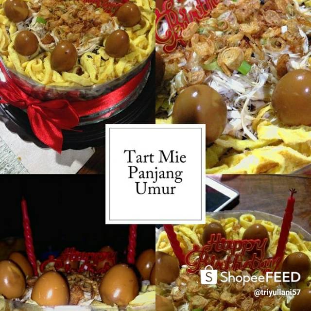 

#mie ultah sebagai pengganti kue tart...