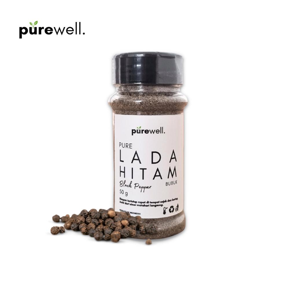 Purewell Bubuk Lada Hitam Murni / Pure Black Pepper Blackpepper Powder 50gr
