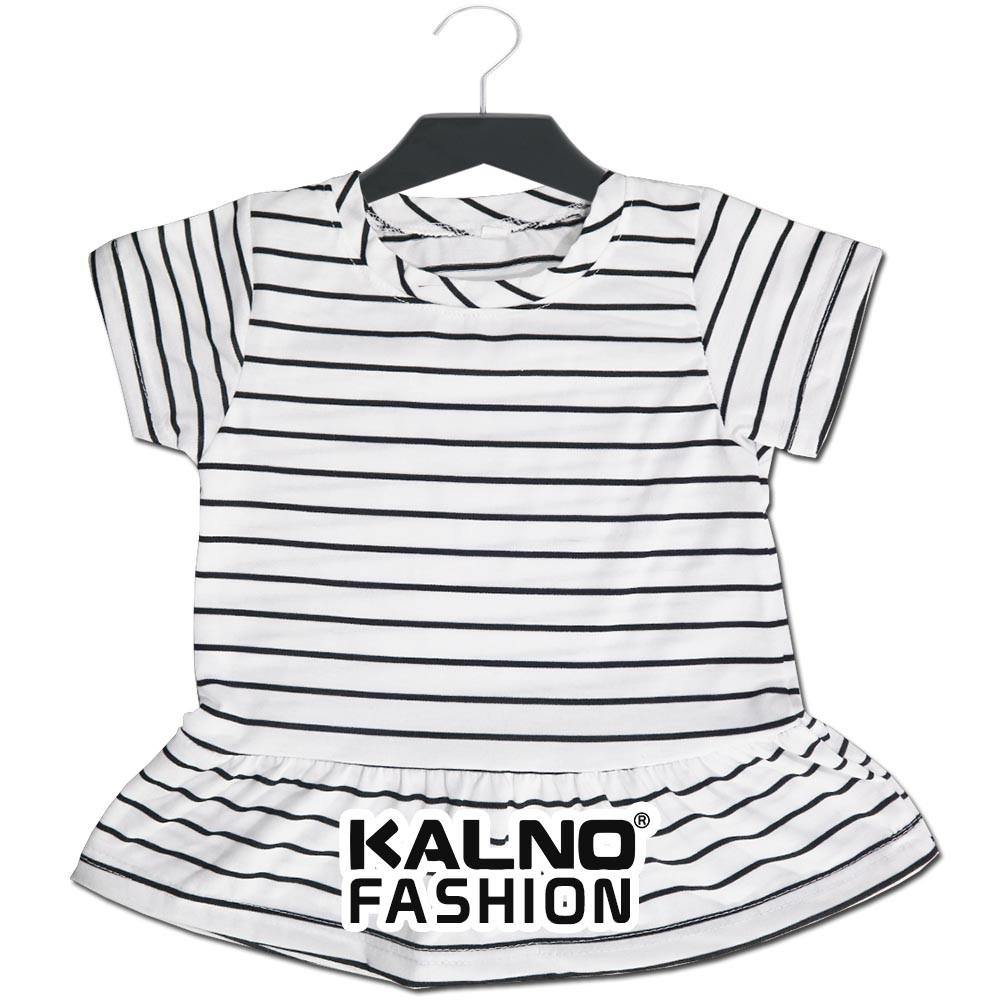 baju anak perempuan salur hitam putih ROK POLOS - Anak perempuan Umur 1 -  7 Tahun Ukuran S M L XL