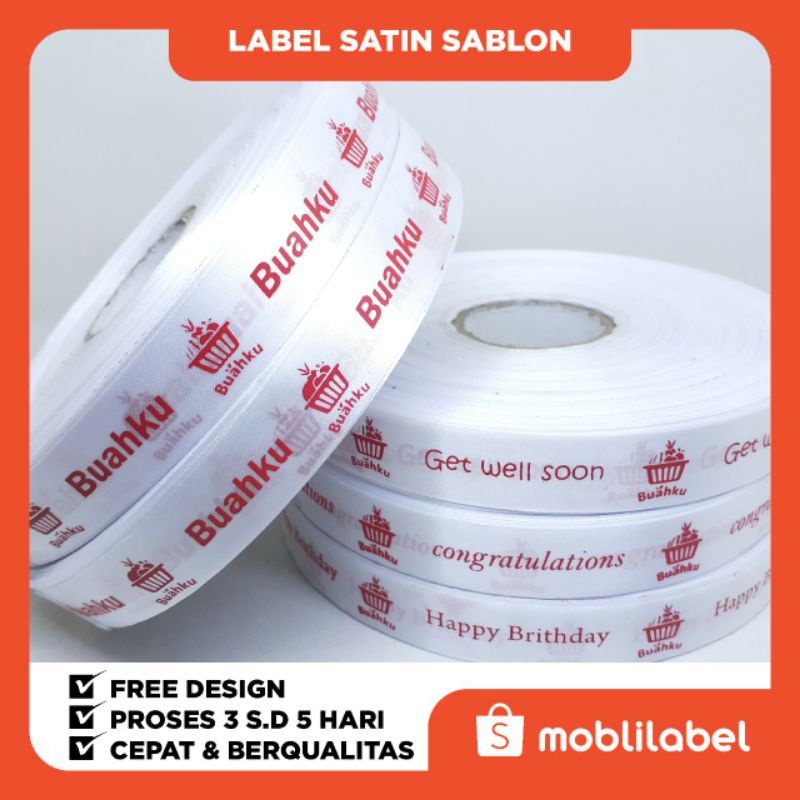 

Label baju / label hijab bahan satin