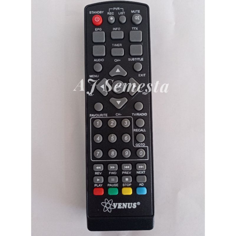 Remot ORI Venus Cabai rawit H5 dan H6 Set Top Box Tv STB dvb T2