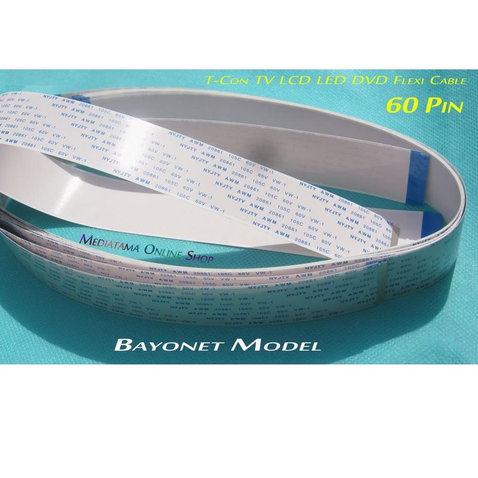 Oke Price.. Kabel Flexible 60 Pin AWM 20706 20861 20941 105C 60V VW-1 Gold Plated TTL T-Con TV LCD L