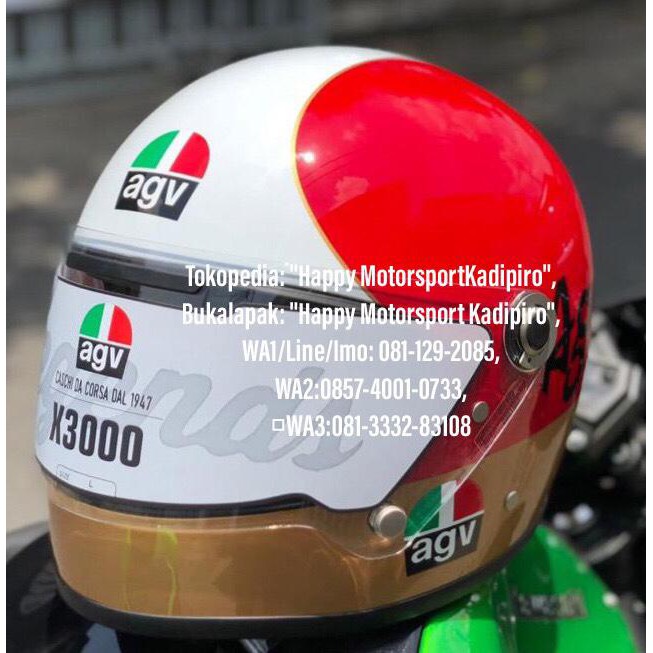 HELM FULLFACE AGV ORIGINAL ITALY CLASSIC LEGEND AGO X3000 DOT SZM L XL