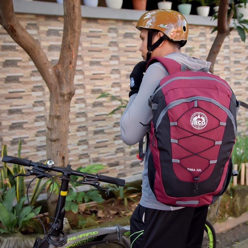 Irco Tas Ransel Laptop - Backpack 30 Liter - Daypack Pria dan Wanita - Bima Maroon