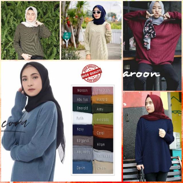 Baju rajut wanita sweater rajut wanita korea hijab