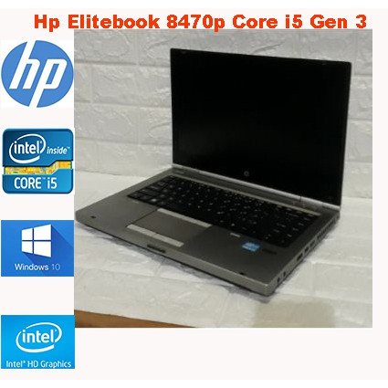 Laptop HP Elitebook 8470p Core i5 Gen3 ivy Bridge 3320m 4gb Siap Pakai